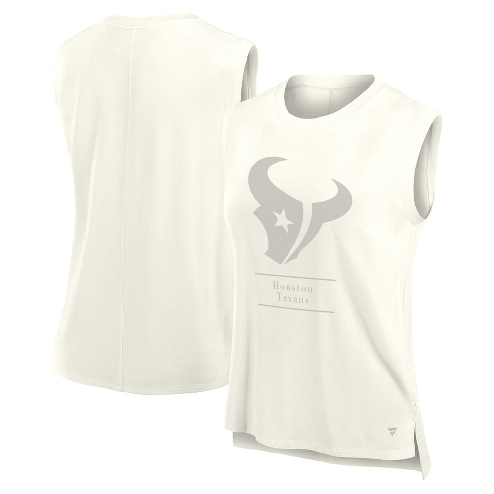 Houston Texans Women's Studio Embrace Tank Top - Cream on sale