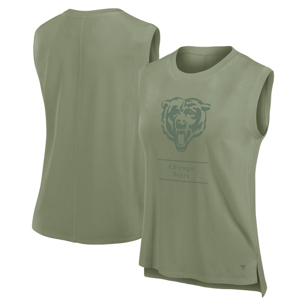 Chicago Bears Women's Studio Embrace Tank Top - Olive outlet