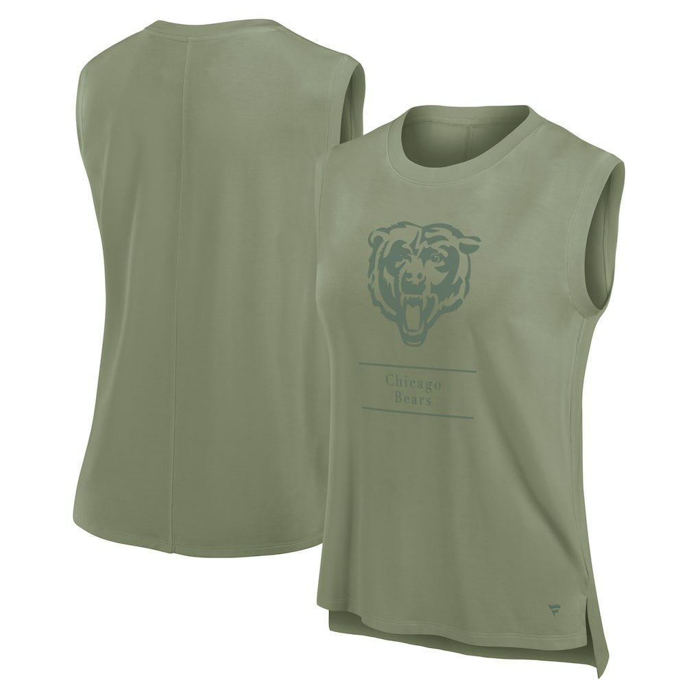 Chicago Bears Women's Studio Embrace Tank Top - Olive outlet