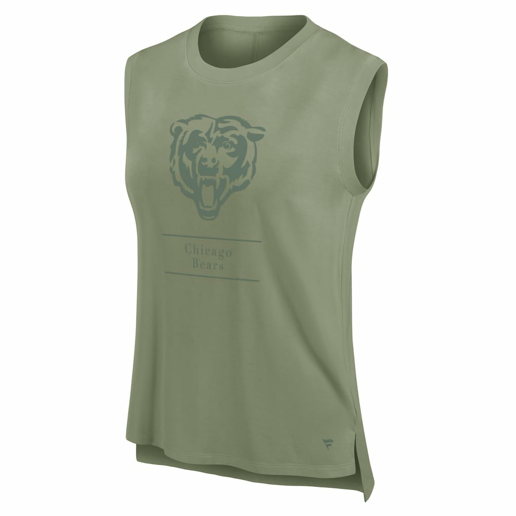 Chicago Bears Women's Studio Embrace Tank Top - Olive outlet