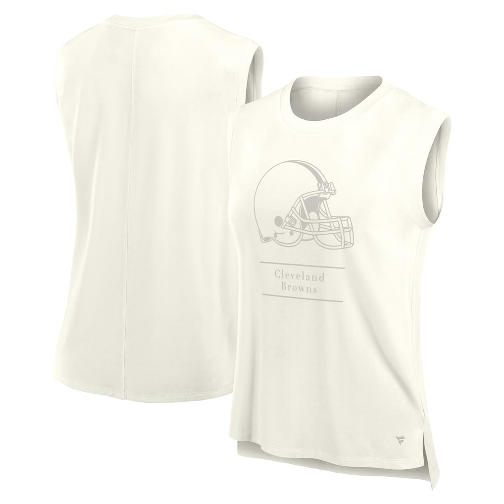 Cleveland Browns Women's Studio Embrace Tank Top - Cream on sale