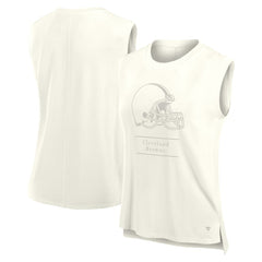 Cleveland Browns Women's Studio Embrace Tank Top - Cream on sale