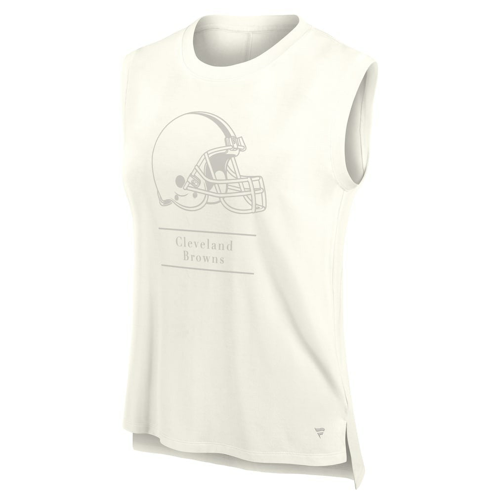 Cleveland Browns Women's Studio Embrace Tank Top - Cream on sale