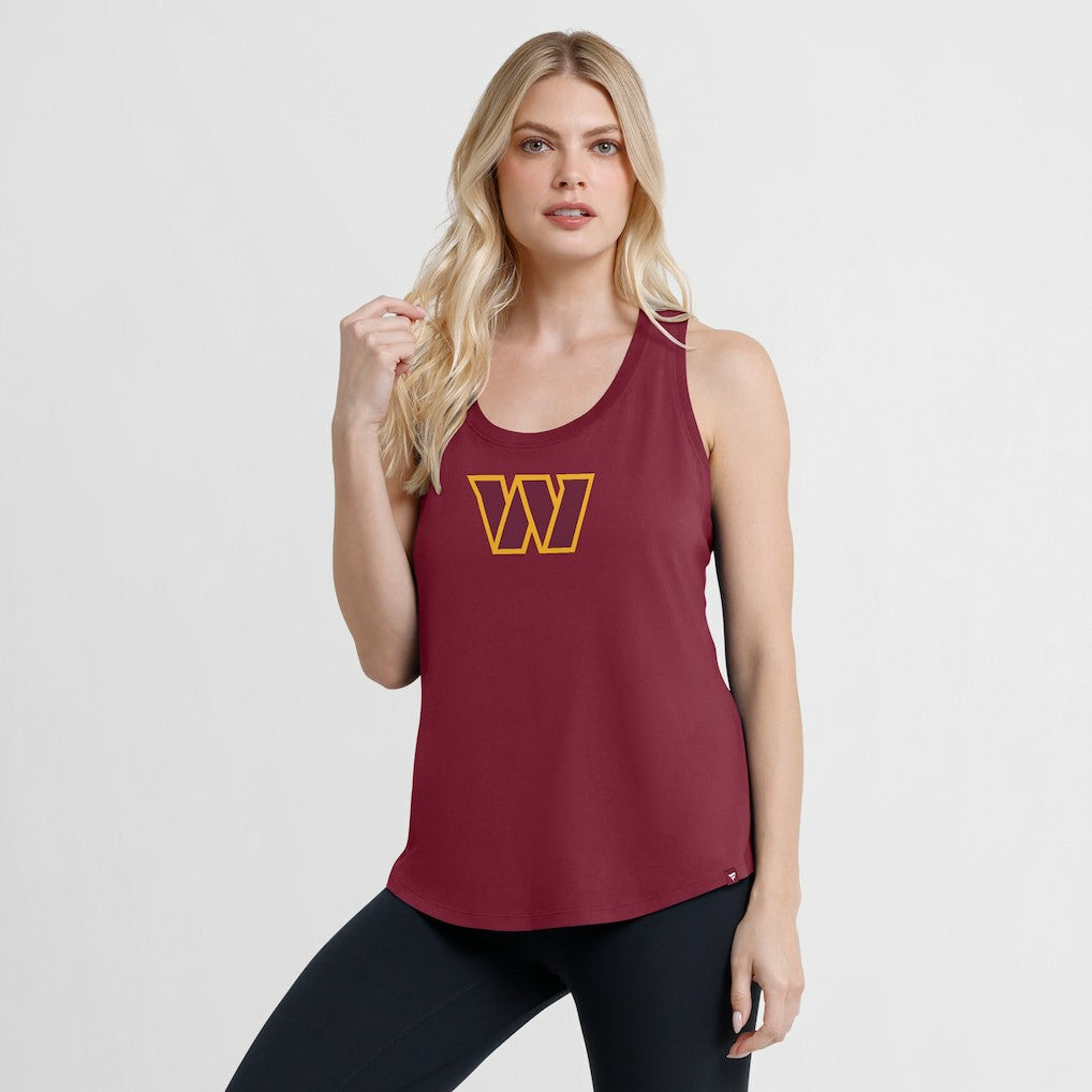 Washington Commanders Women's Iron Fan Tank Top - Burgundy discount