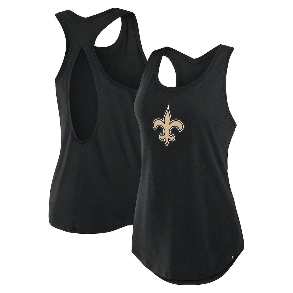 New Orleans Saints Women's Iron Fan Tank Top - Black outlet