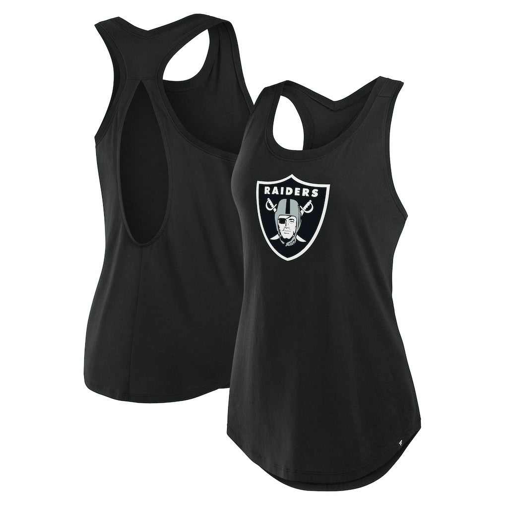 Las Vegas Raiders Women's Iron Fan Tank Top - Black on sale