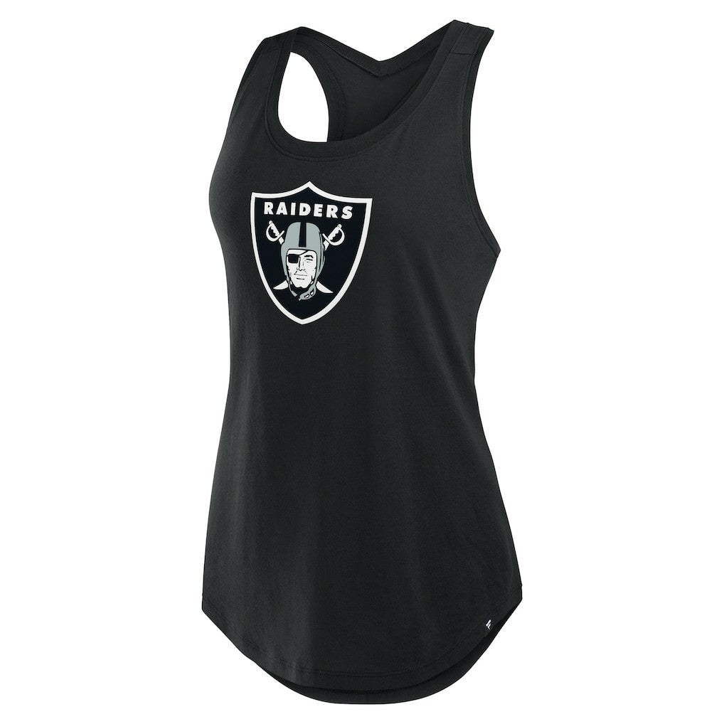 Las Vegas Raiders Women's Iron Fan Tank Top - Black on sale