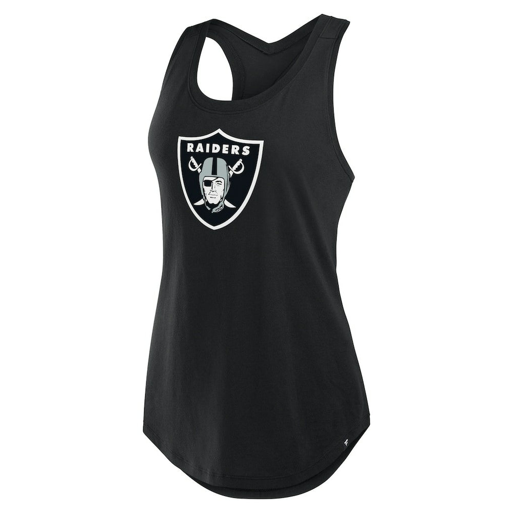 Las Vegas Raiders Women's Iron Fan Tank Top - Black on sale
