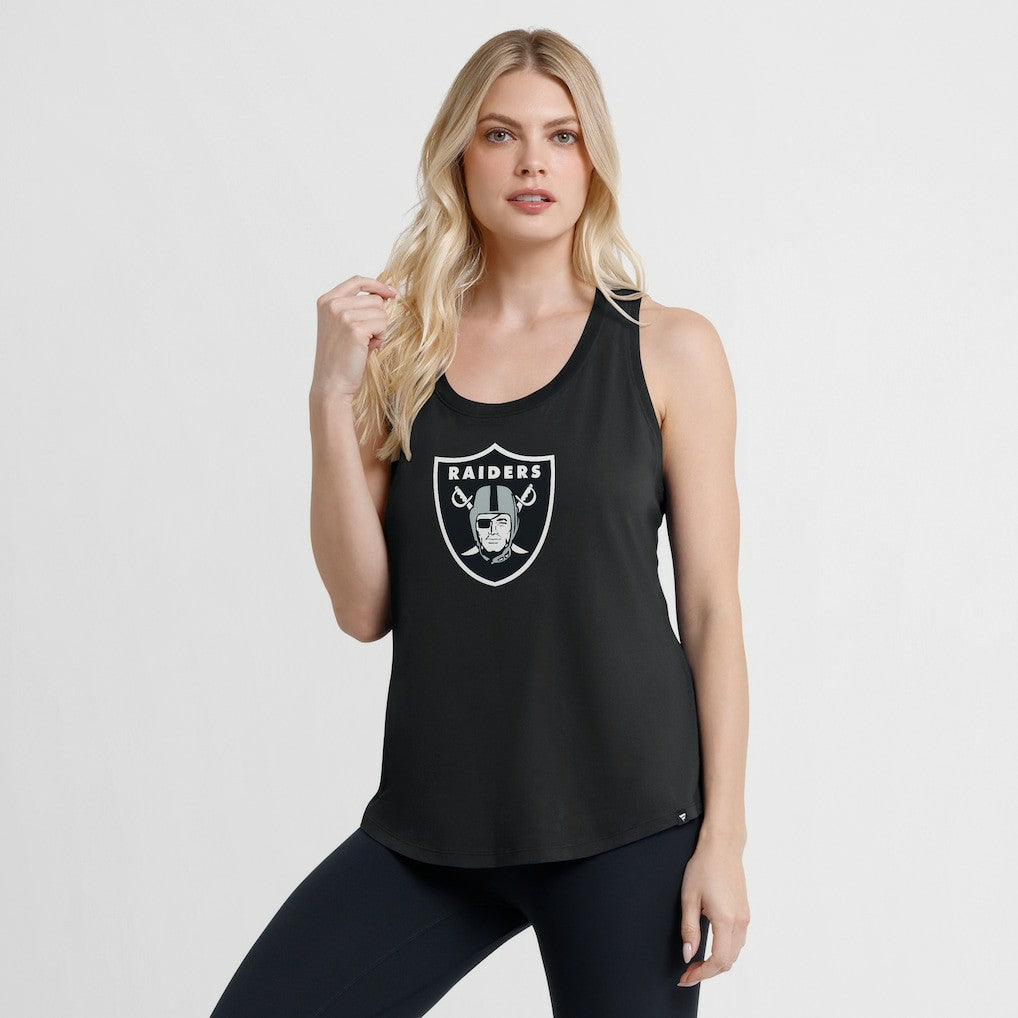 Las Vegas Raiders Women's Iron Fan Tank Top - Black on sale
