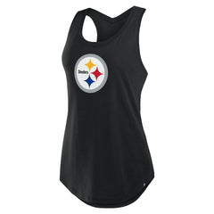 Pittsburgh Steelers Women's Iron Fan Tank Top - Black discount