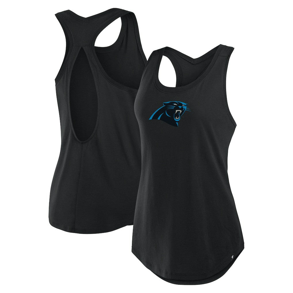 Carolina Panthers Women's Iron Fan Tank Top - Black on sale