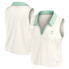 Dallas Cowboys Women's Studio Wellness V-Neck Tank Top - Cream discount