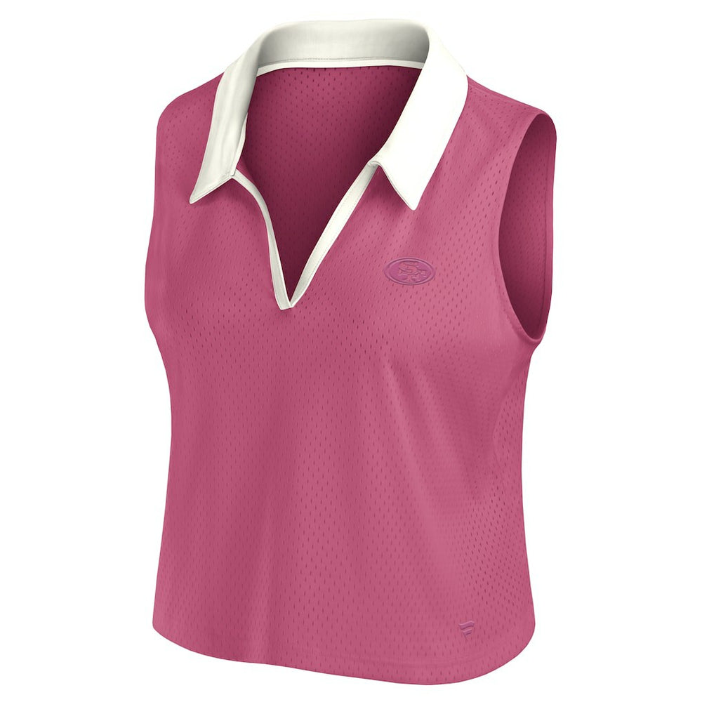 San Francisco 49ers Women's Studio Wellness V-Neck Tank Top - Pink discount