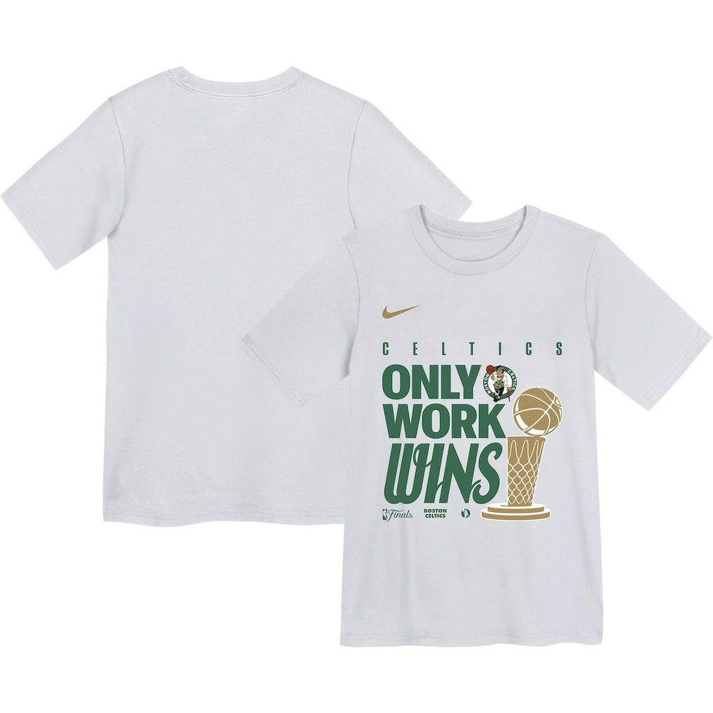 Boston Celtics Youth 2024 NBA Finals Champions Celebration Parade T-Shirt - White discount