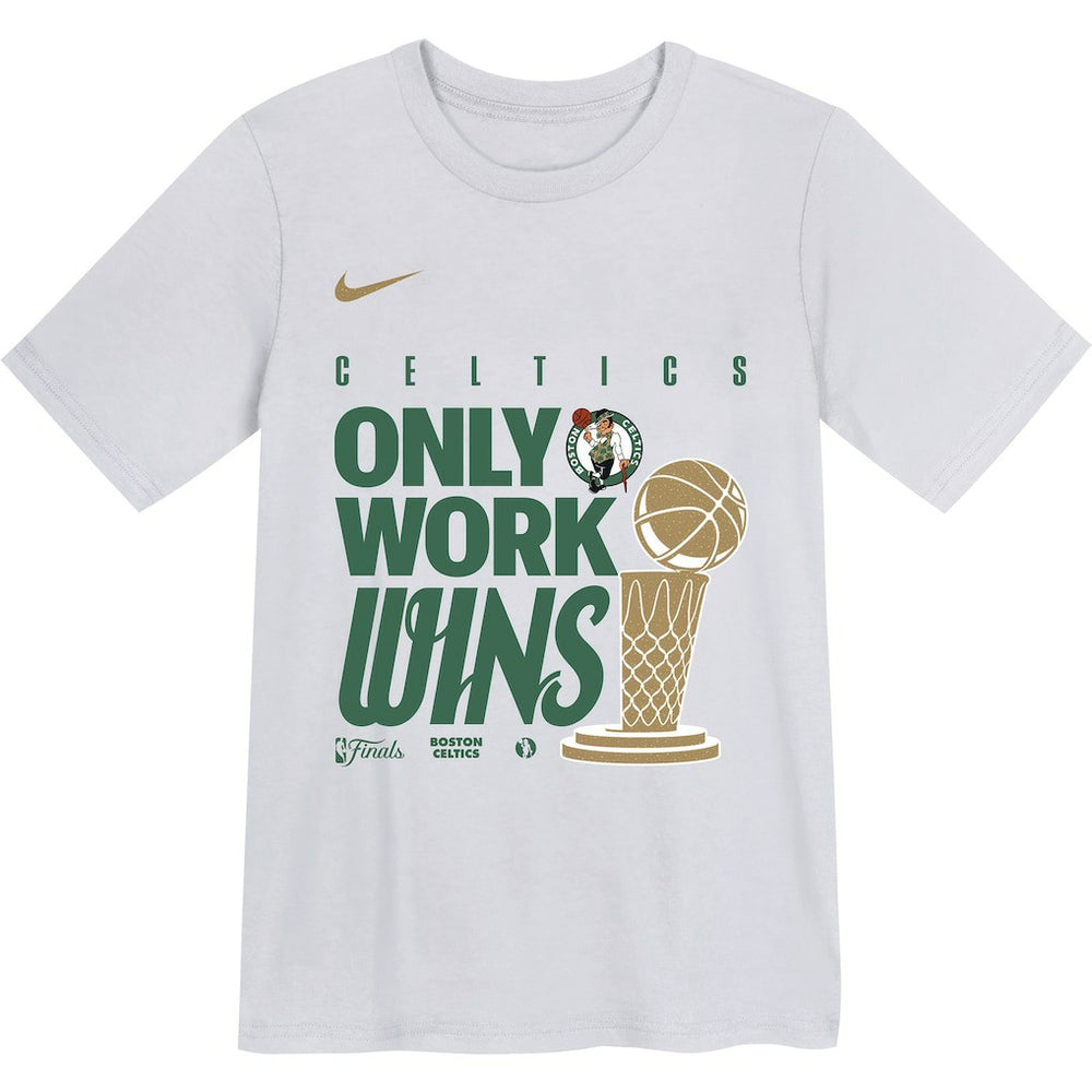 Boston Celtics Youth 2024 NBA Finals Champions Celebration Parade T-Shirt - White discount