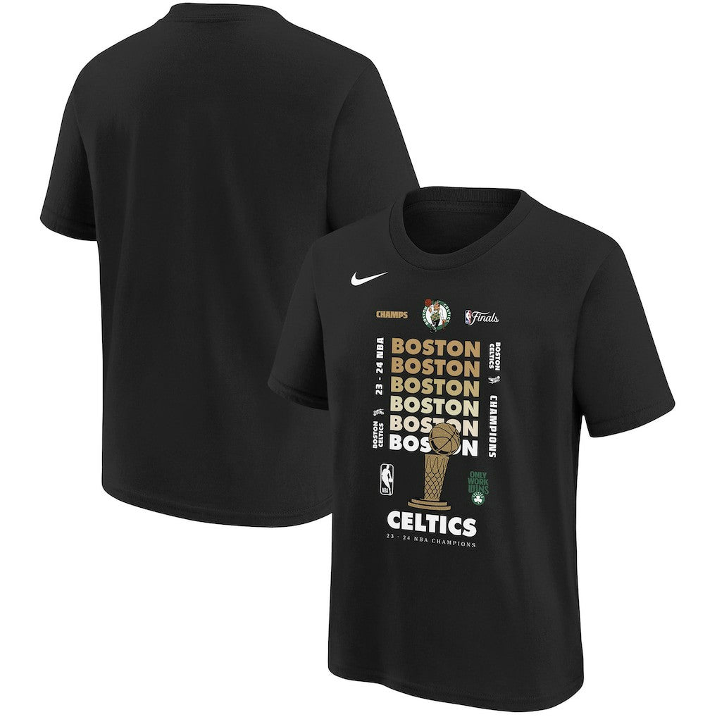 Boston Celtics Youth 2024 NBA Finals Champions Expressive T-Shirt - Black online