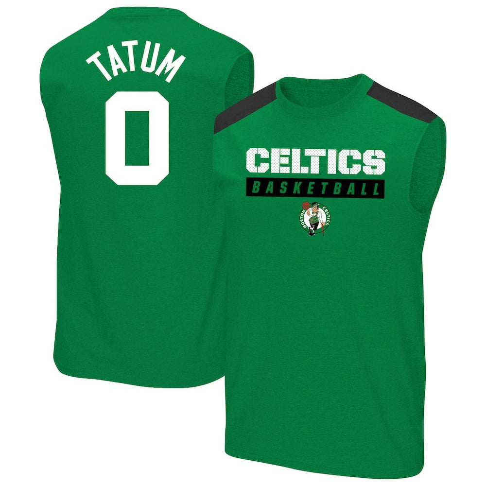 Jayson Tatum Boston Celtics Profile Big & Tall Player Muscle Tank - Kelly Green for sale