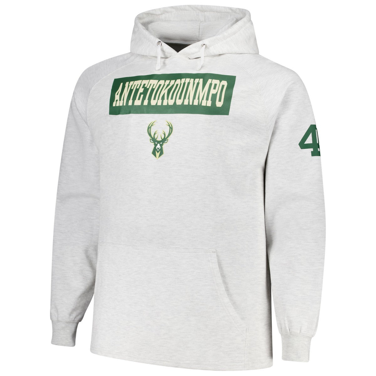 Giannis Antetokounmpo Milwaukee Bucks Profile Big & Tall Player Double Face Tri-Blend Pullover Hoodie - Ash for sale