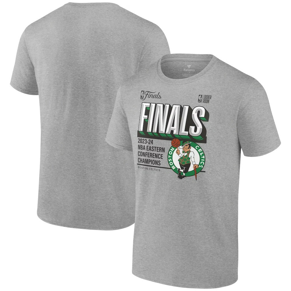 Boston Celtics 2024 Eastern Conference Champions Locker Room Big & Tall T-Shirt - Heather Gray on sale