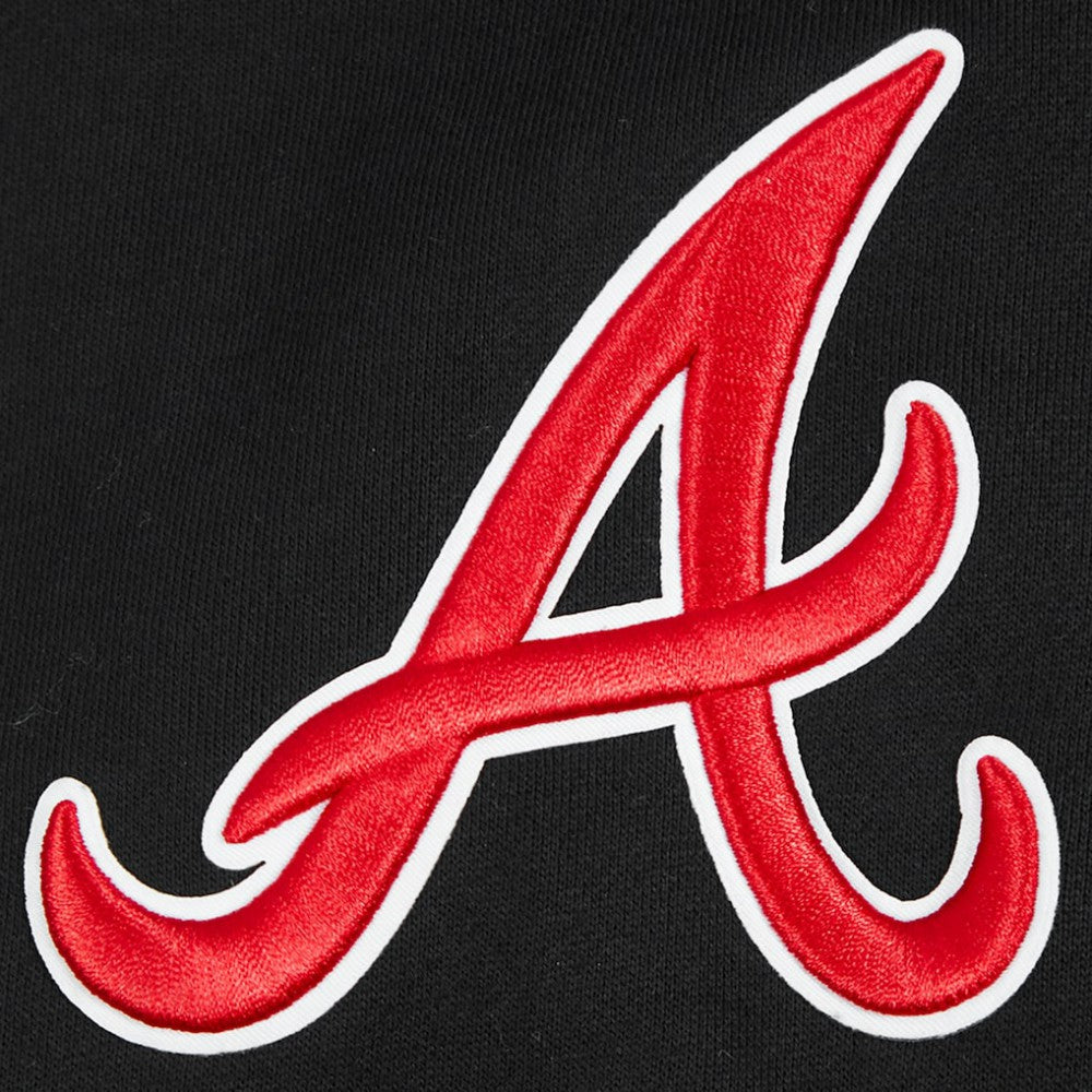 Atlanta Braves Pro Standard Paint The City Dropped Shoulder Pullover Sweatshirt Black