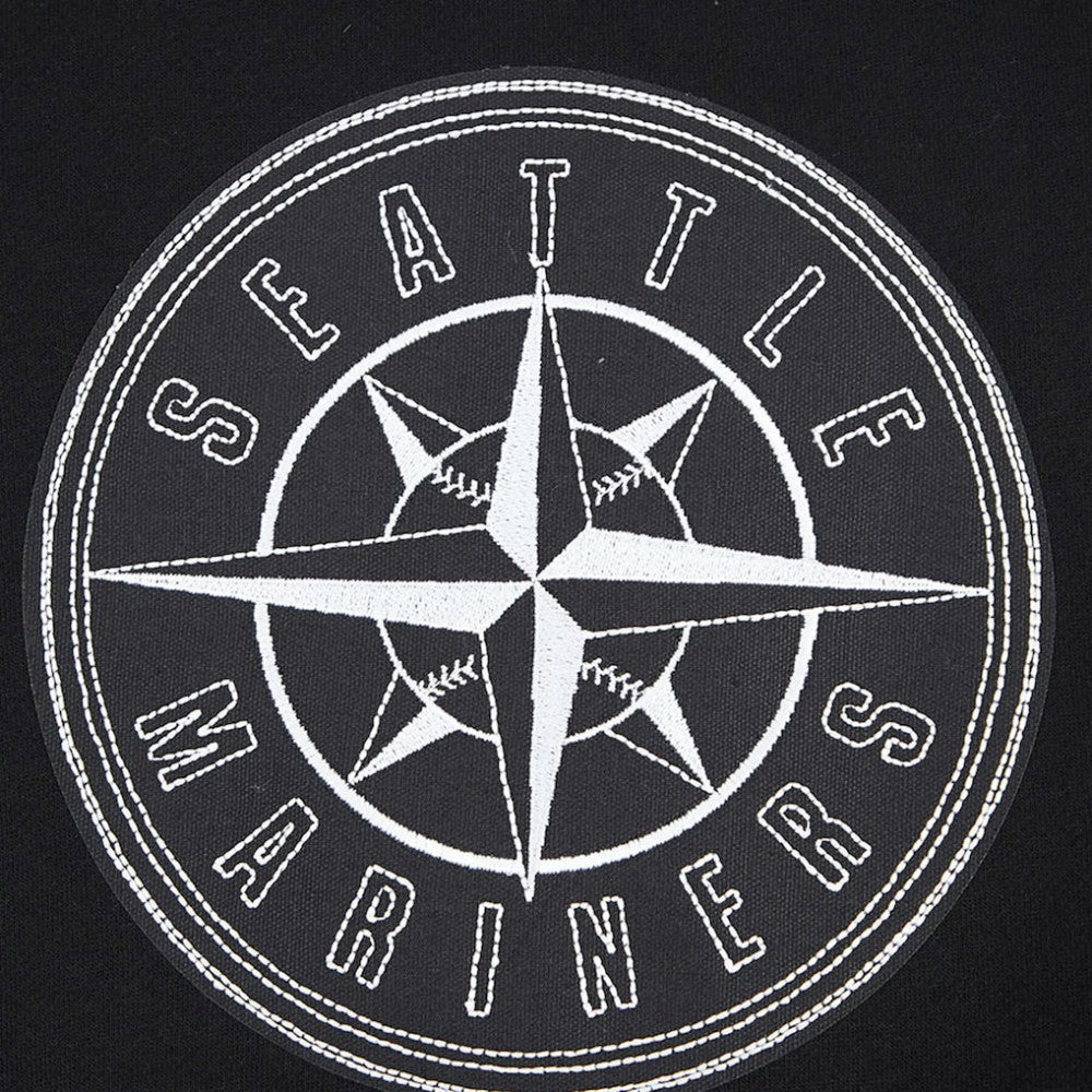 Seattle Mariners Pro Standard Paint The City Dropped Shoulder Pullover Sweatshirt Black