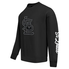 St. Louis Cardinals Pro Standard Paint The City Dropped Shoulder Pullover Sweatshirt Black