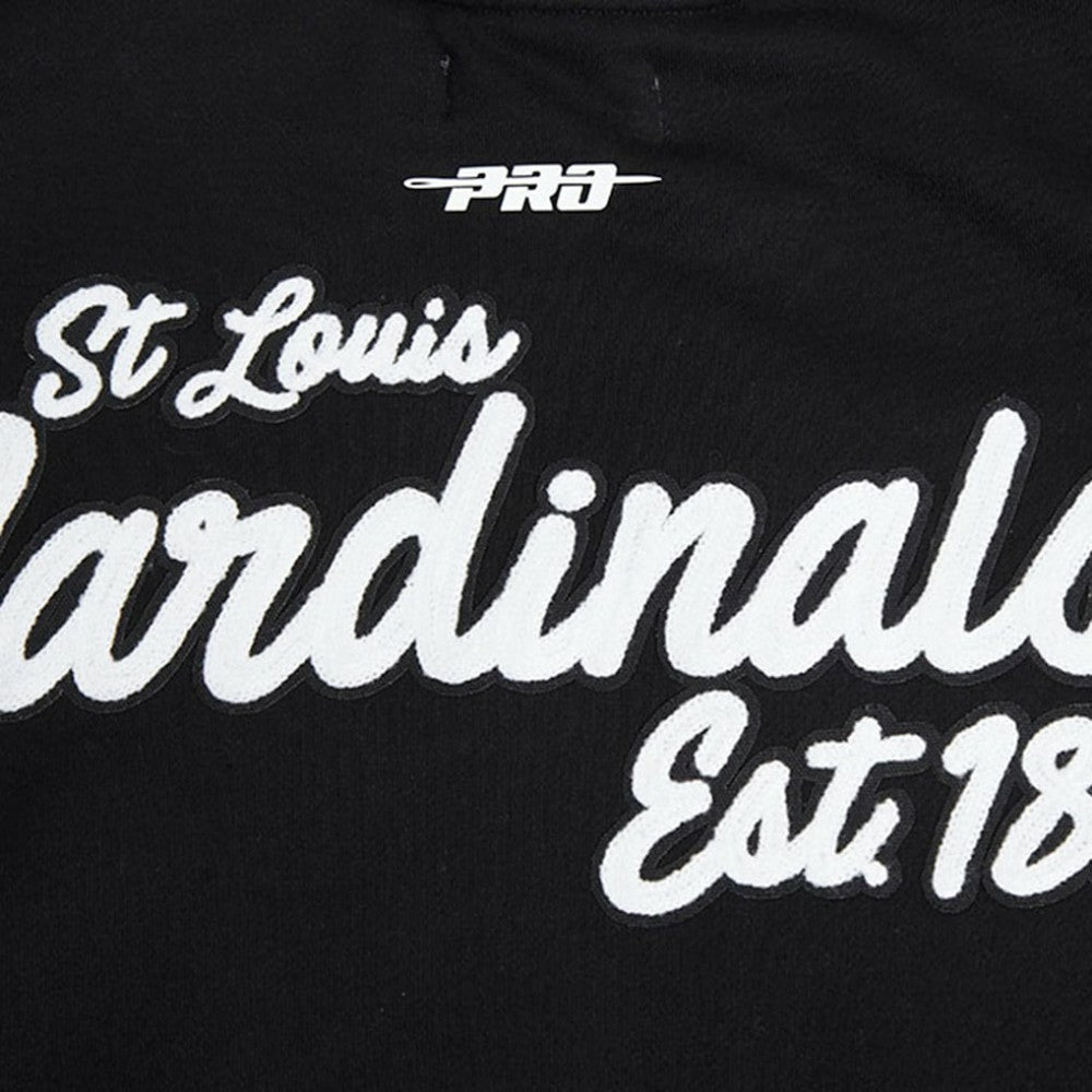 St. Louis Cardinals Pro Standard Paint The City Dropped Shoulder Pullover Sweatshirt Black
