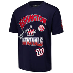 Washington Nationals Pro Standard Turn It Up Dropped Shoulder T-Shirt Navy