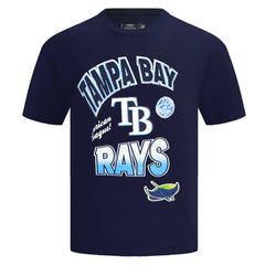 Tampa Bay Rays Pro Standard Turn It Up Dropped Shoulder T-Shirt Navy