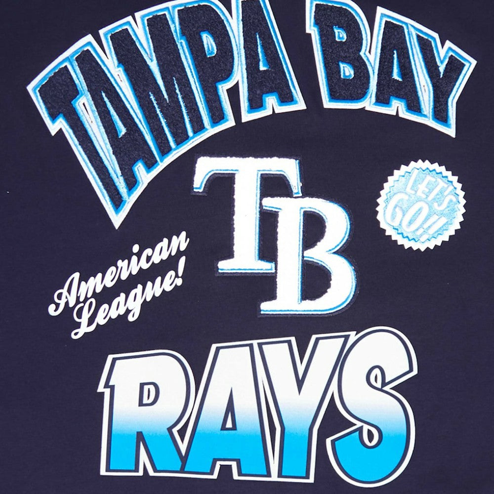 Tampa Bay Rays Pro Standard Turn It Up Dropped Shoulder T-Shirt Navy