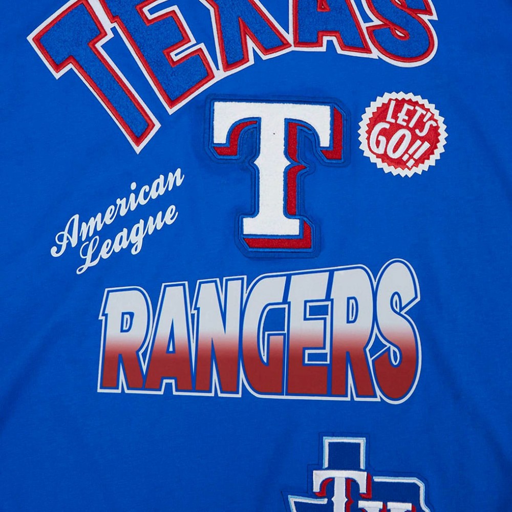 Texas Rangers Pro Standard Turn It Up Dropped Shoulder T-Shirt Royal