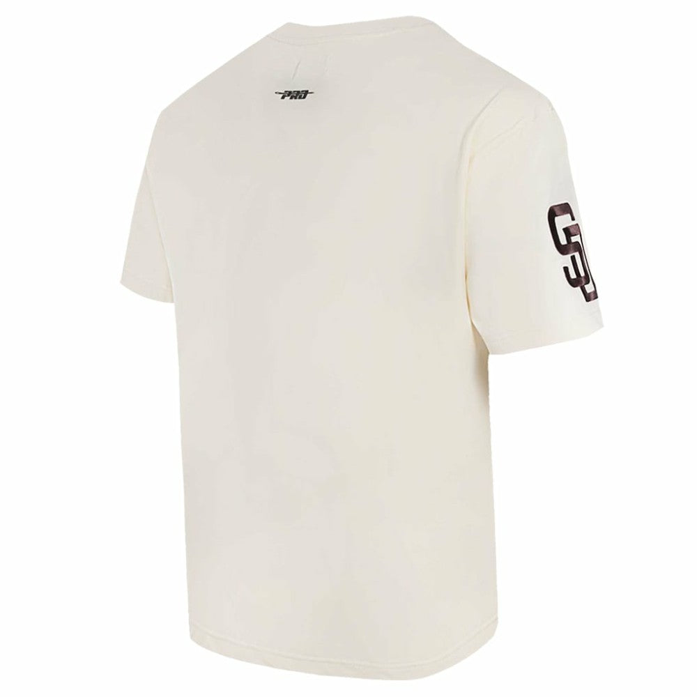 San Diego Padres Pro Standard Turn It Up Dropped Shoulder T-Shirt Cream
