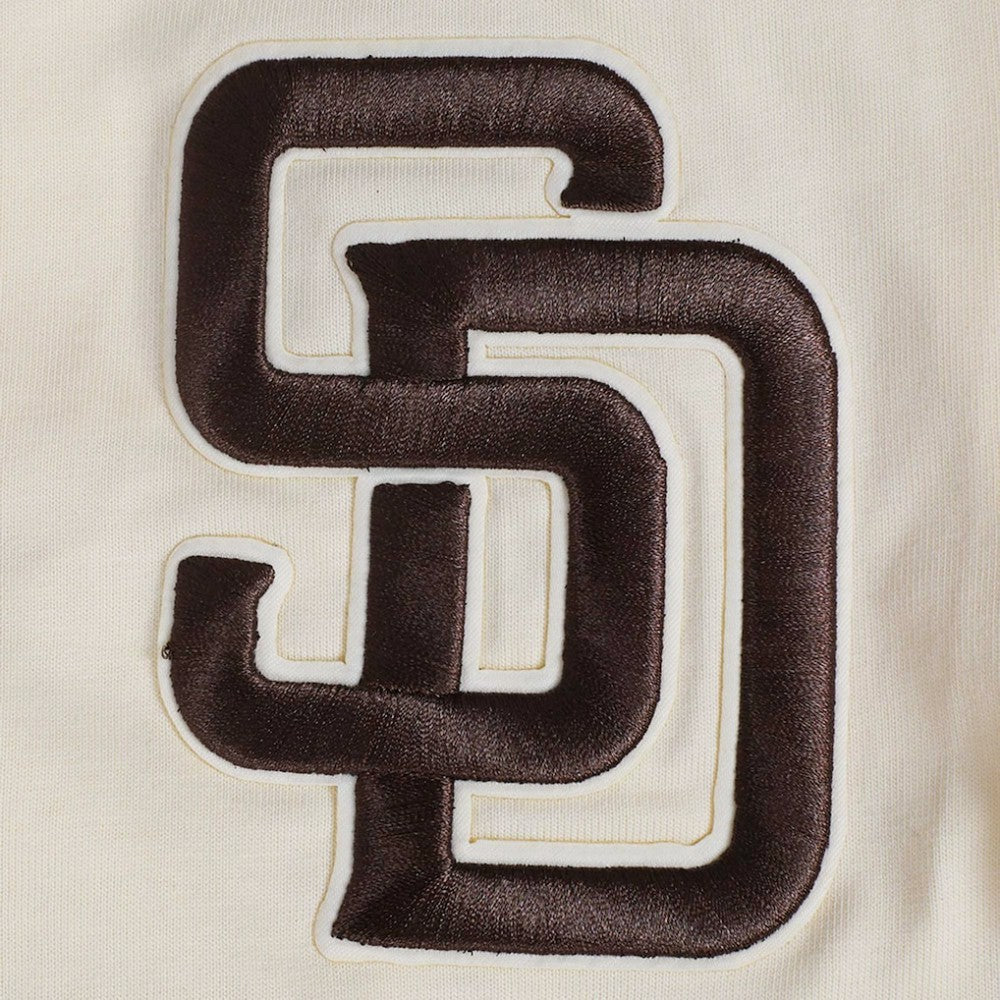 San Diego Padres Pro Standard Turn It Up Dropped Shoulder T-Shirt Cream