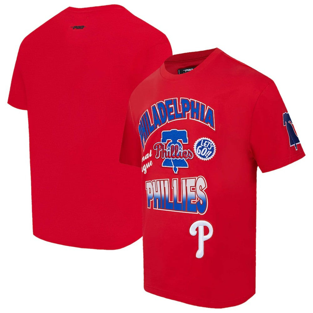 Philadelphia Phillies Pro Standard Turn It Up Dropped Shoulder T-Shirt Red