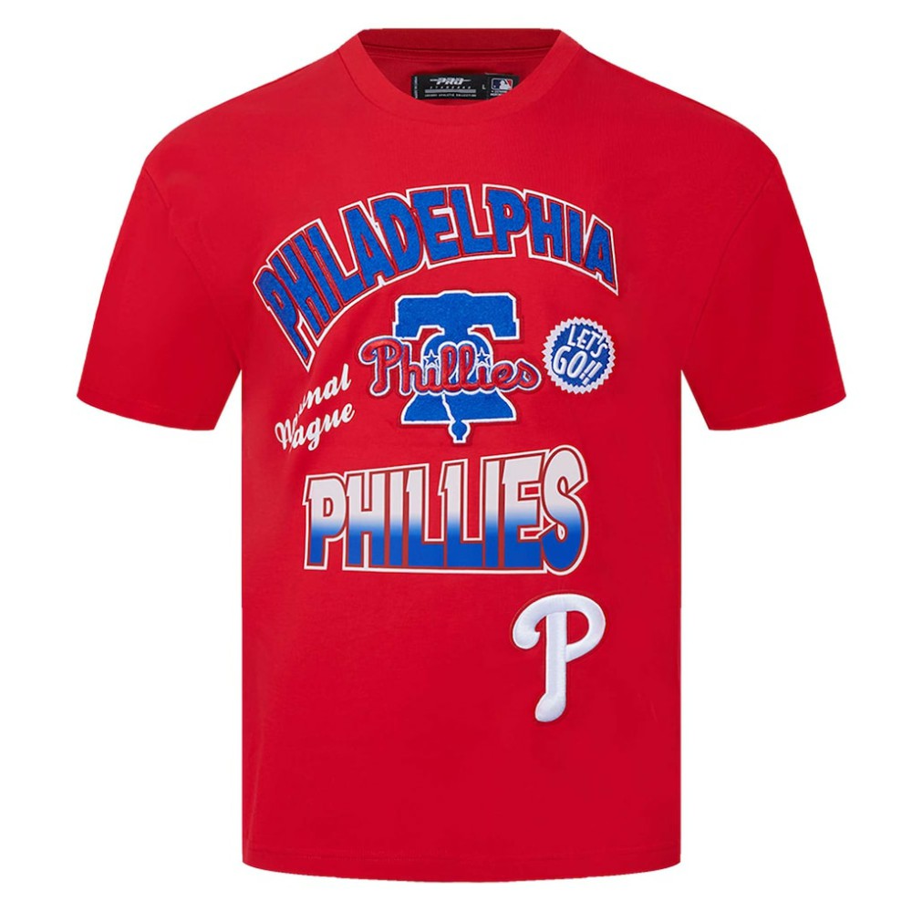 Philadelphia Phillies Pro Standard Turn It Up Dropped Shoulder T-Shirt Red