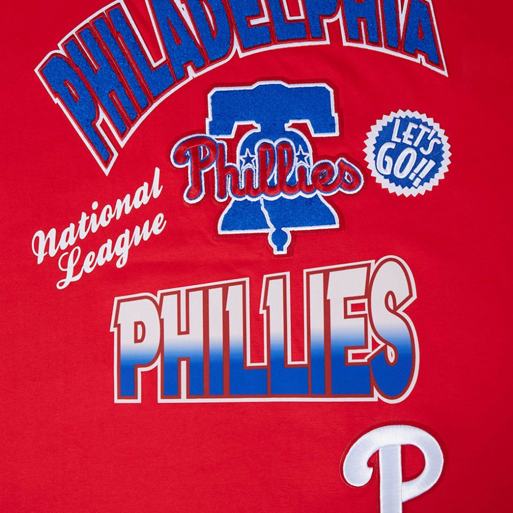 Philadelphia Phillies Pro Standard Turn It Up Dropped Shoulder T-Shirt Red