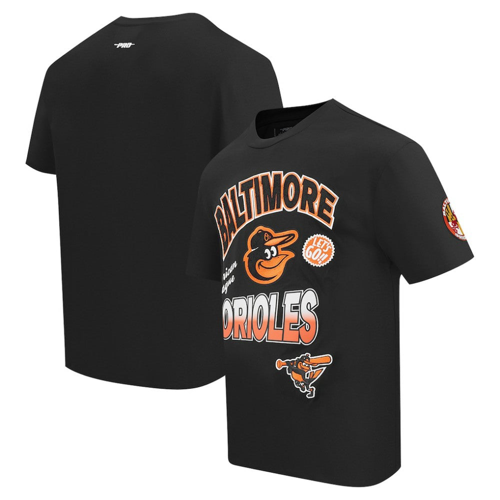 Baltimore Orioles Pro Standard Turn It Up Dropped Shoulder T-Shirt Black