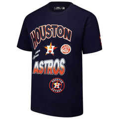 Houston Astros Pro Standard Turn It Up Dropped Shoulder T-Shirt Navy