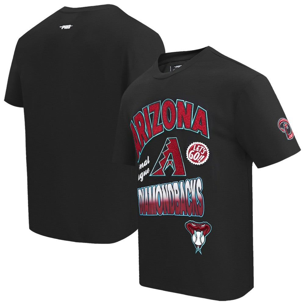 Arizona Diamondbacks Pro Standard Turn It Up Dropped Shoulder T-Shirt Black