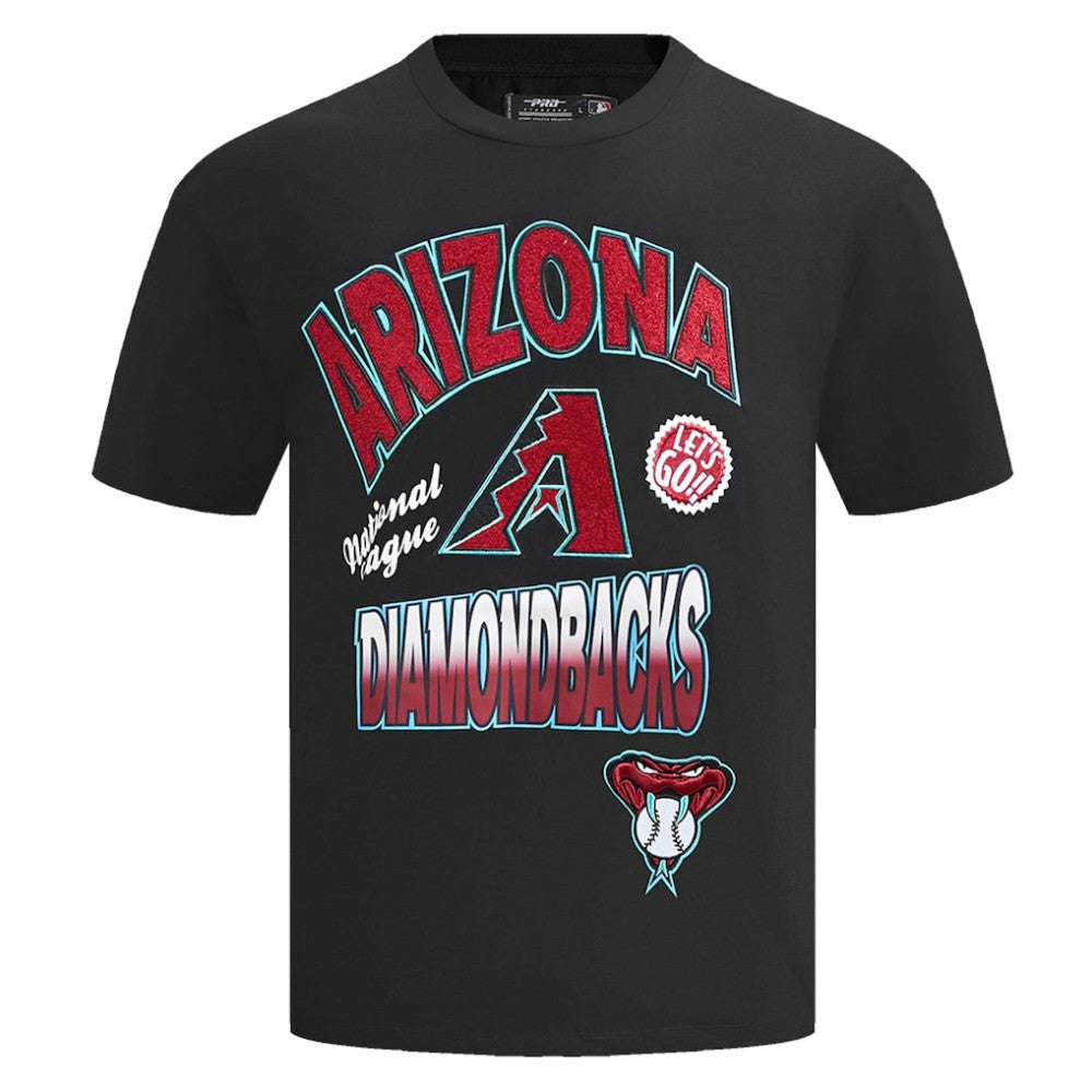 Arizona Diamondbacks Pro Standard Turn It Up Dropped Shoulder T-Shirt Black
