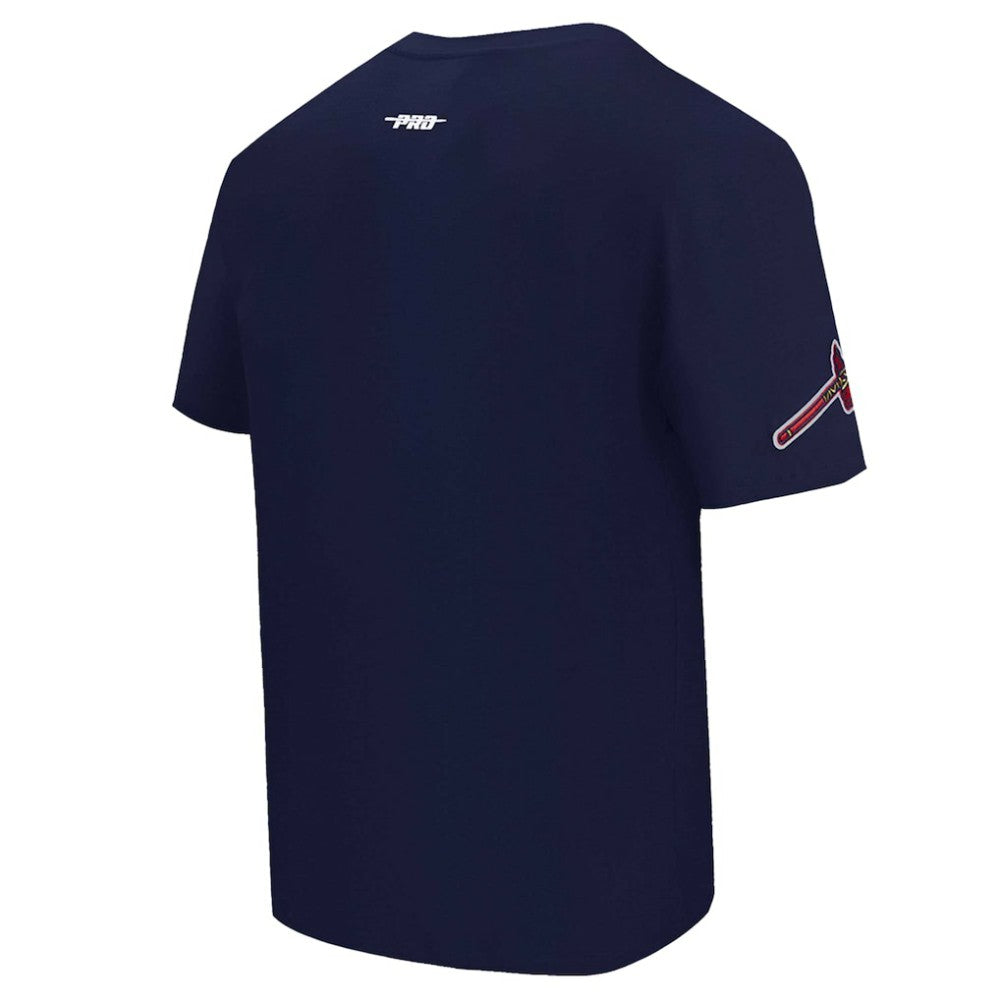 Atlanta Braves Pro Standard Turn It Up Dropped Shoulder T-Shirt Navy
