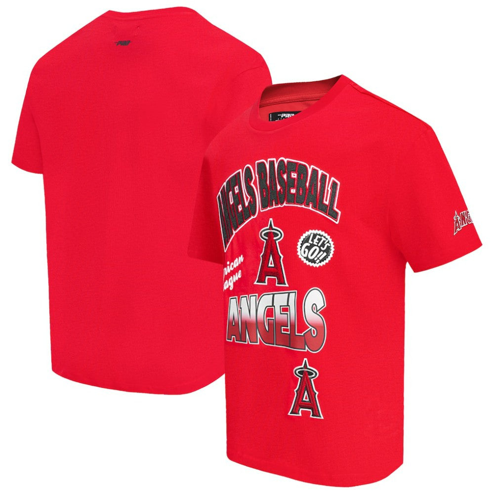 Los Angeles Angels Pro Standard Turn It Up Dropped Shoulder T-Shirt Red