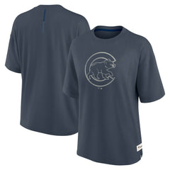 Chicago Cubs Women's Oversized Elements Raw Edge Future Ground T-Shirt Blue