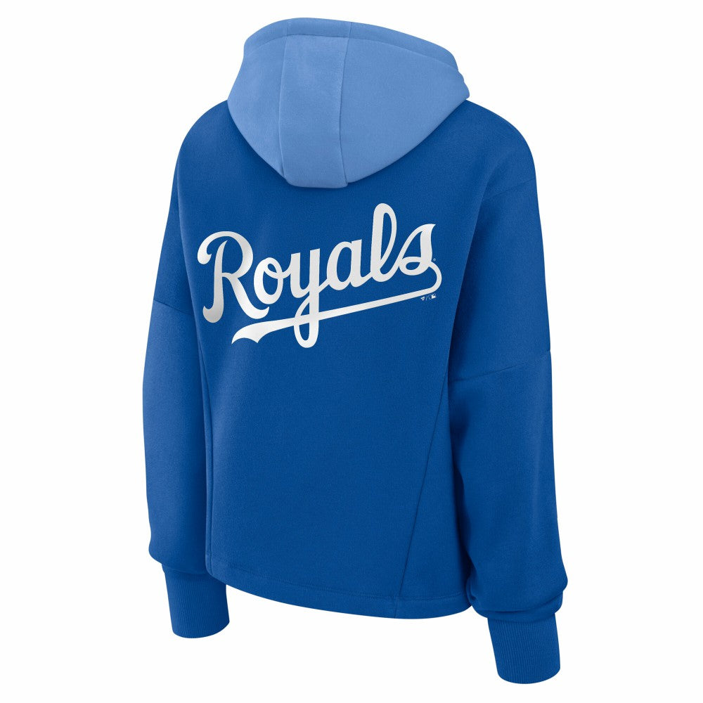 Kansas City Royals Women's Oversized Legacy Favorite Spectator Pullover Hoodie Royal