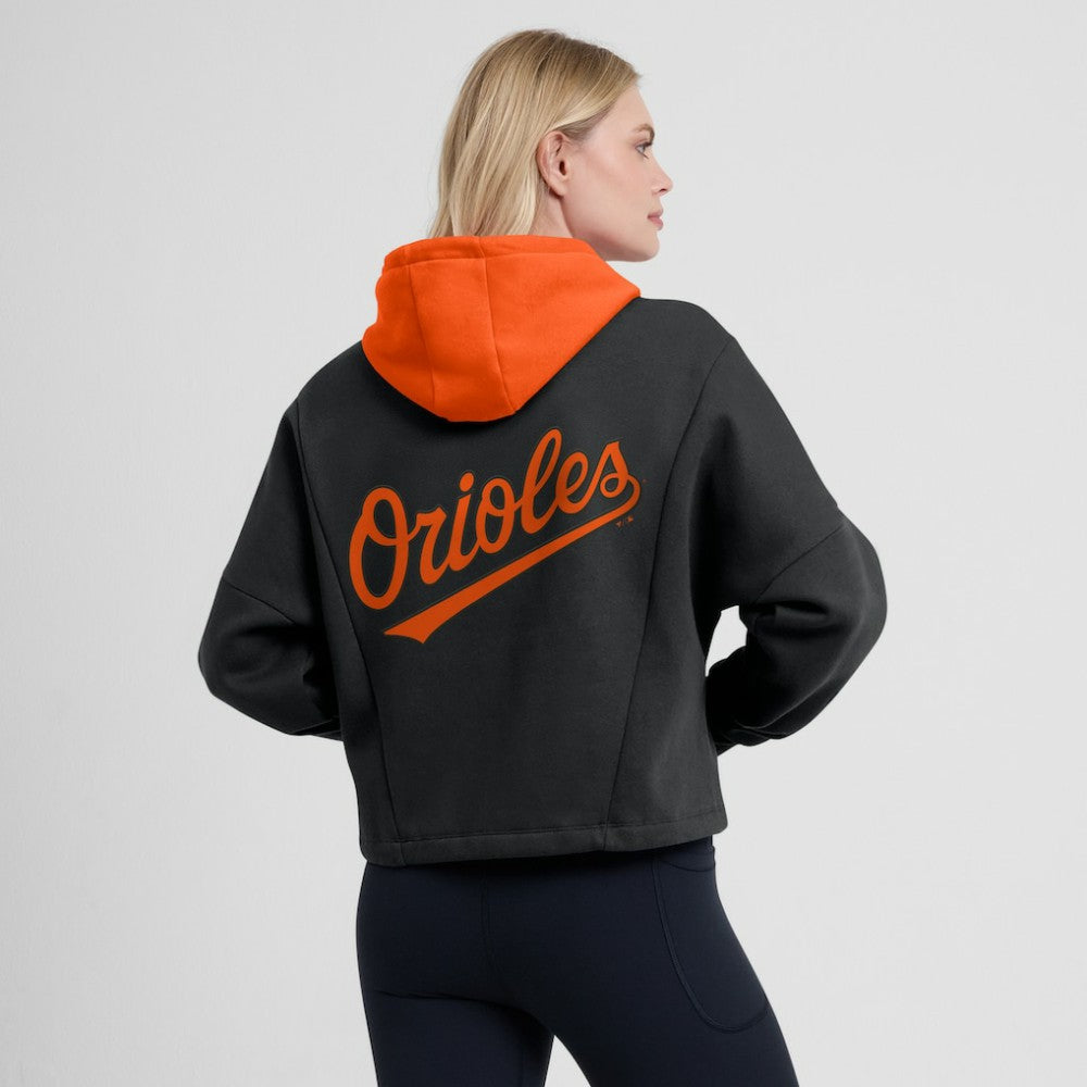 Baltimore Orioles Women's Oversized Legacy Favorite Spectator Pullover Hoodie Black