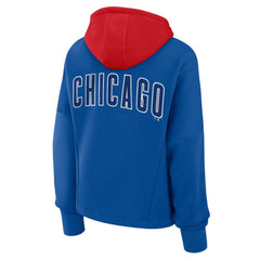 Chicago Cubs Women's Oversized Legacy Favorite Spectator Pullover Hoodie Royal