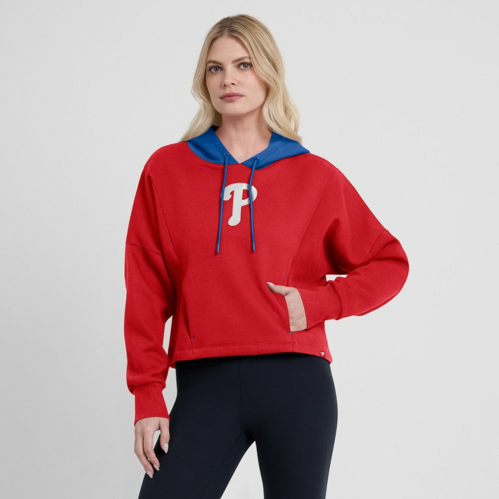 Philadelphia Phillies Women's Oversized Legacy Favorite Spectator Pullover Hoodie Red