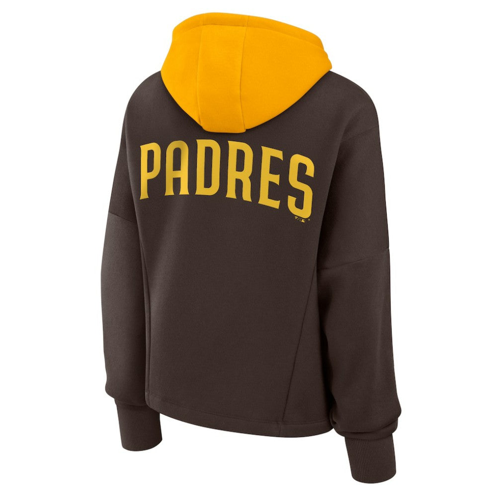 San Diego Padres Women's Oversized Legacy Favorite Spectator Pullover Hoodie Brown