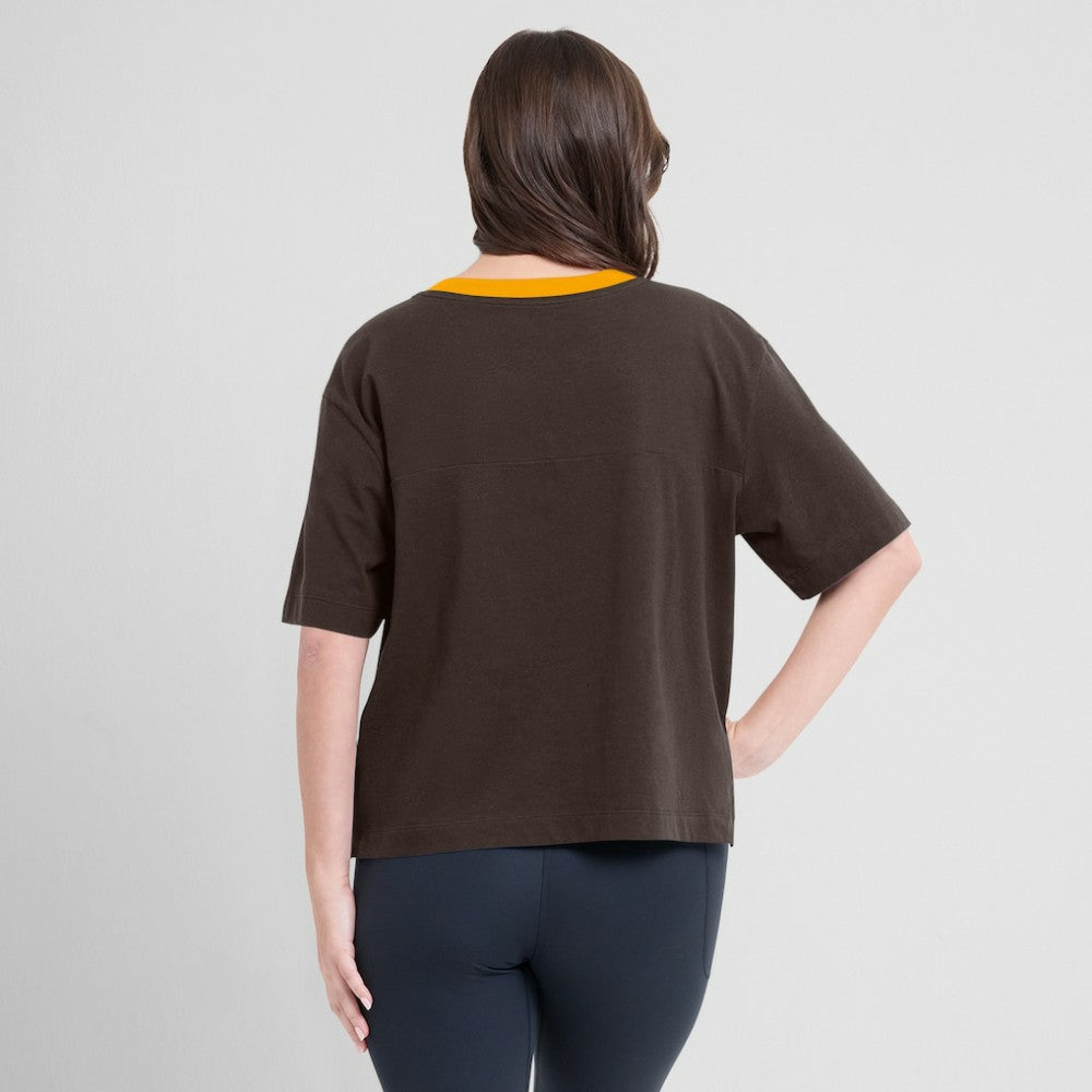 San Diego Padres Oversized Race To Win V-Neck T-Shirt Brown/Graphite