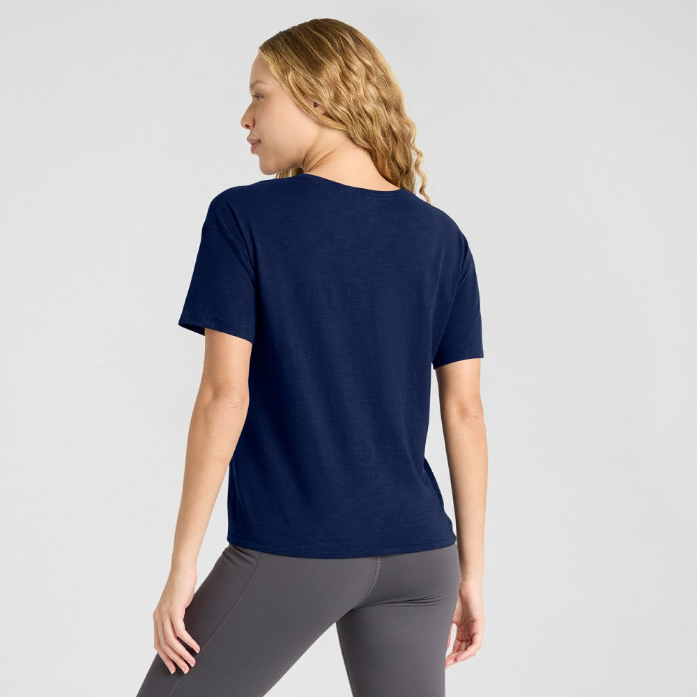 Houston Astros Women's Fan Fave Stadium Slub Boxy T-Shirt Navy